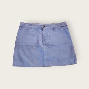 Vintage Y2k early 2000s Aeropostale baby blue corduroy low rise mini skirt